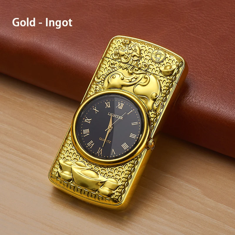 DEBANG Luxury Lighter Creative New Products Most Popular Blue Flame Watch design Windproof Lighter