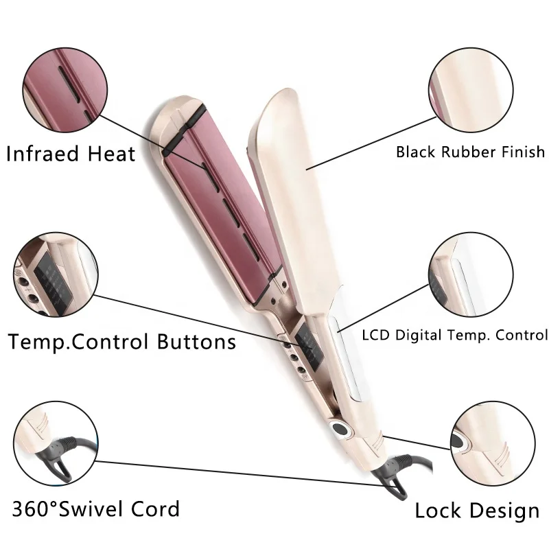  Паровой выпрямитель для волос Профессиональный 450F керамический плоский утюг укладки инструмент 2 в 1 щипцы