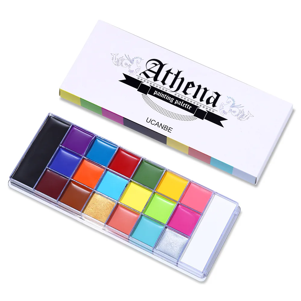 Good Quality 20 Colors Waterproof Long Lasting Private Label Professional Matte Oily Face and Body Painting Palette