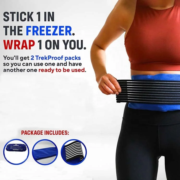 Waist Pain and Stress Relief Cold Hot Compress Therapy Gel Ice Washable Pain Relief Packs with PV/PVC Band