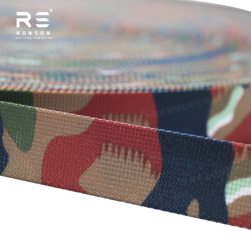 25mm sling Camouflage printed webbing TAZ83 SWISS Alpenflage polyester Webbing Tape for tactical Bag and Backpack
