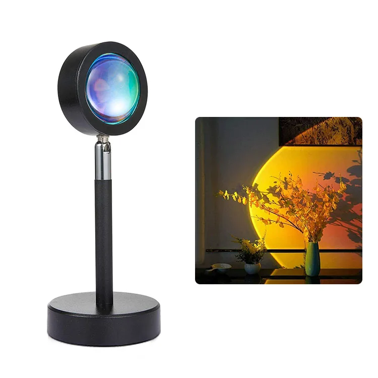 
180cm Floor ED Projection Night Light Bedroom Sunset Red Lamp Set Aura Robot Desktop Aluminium Rainbow Sunset Lamp 