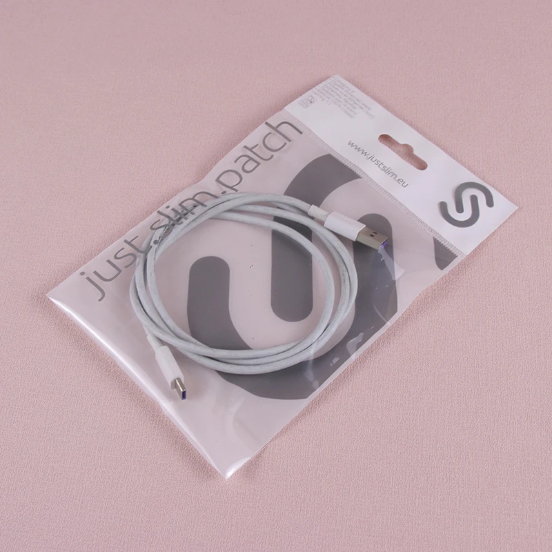 Customized Small Gift Packing Transparent Self-Adhesive Seal Clear Plastic Bag for cable/phone case packaging
