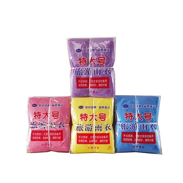 
Hot Cheap Emergency Long Disposable Raincoats with sleeves and buttons 