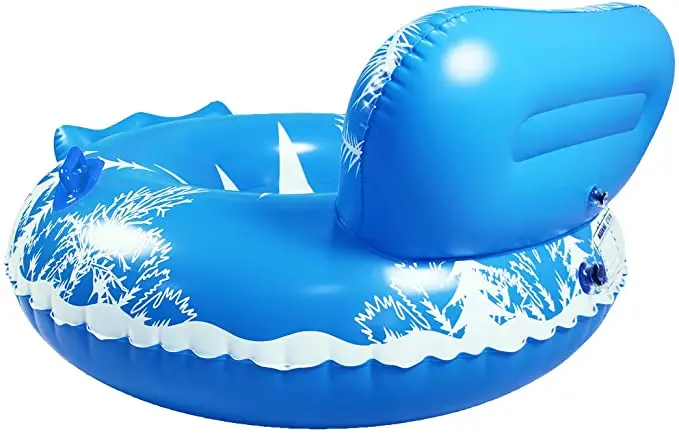 Backrest Blue PVC Snow Tube Winter Outdoor