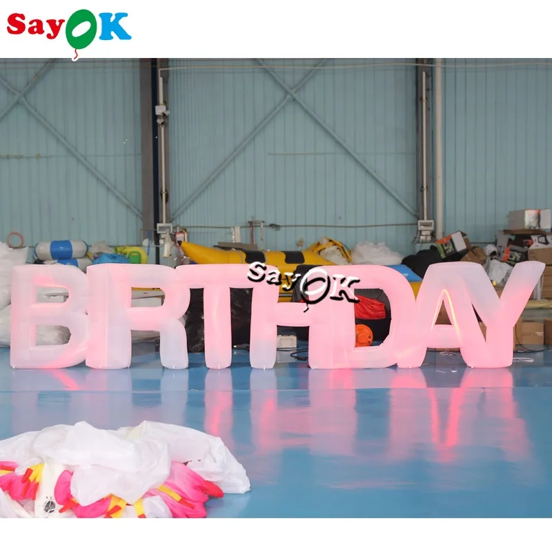 custom giant large inflatable alphabet letters birthday for advertising