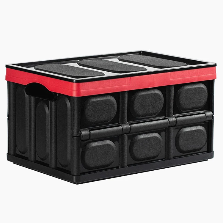 30L / 55L Plastic Durable Collapsible Car Boot Trunk Storage Container Box with Padlock Cover