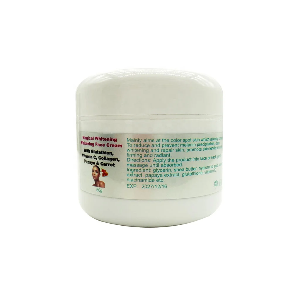 Gulta Booster Natural Deep Whitening Facial Cream Papaya&Carrot Extract Radiant Best Beauty for African Women Aging Reducing