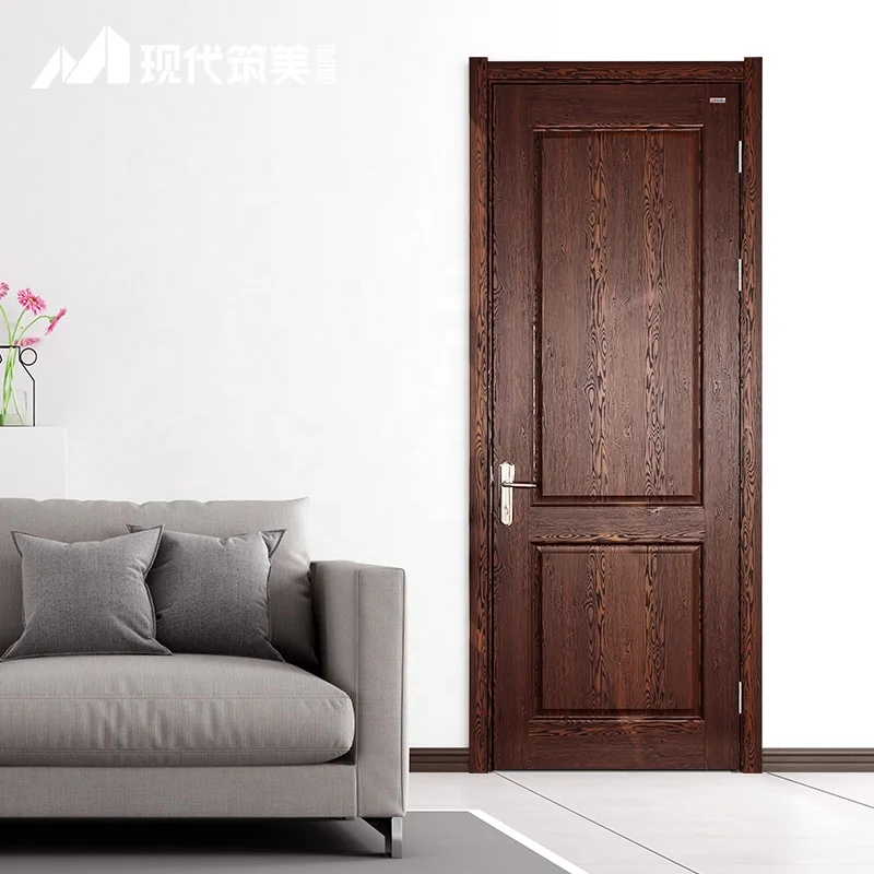 Soundproof Moisture Resistant Bedroom PVC Skin MDF Plywood Solid Wood Single Swing Interior Door To Malaysia