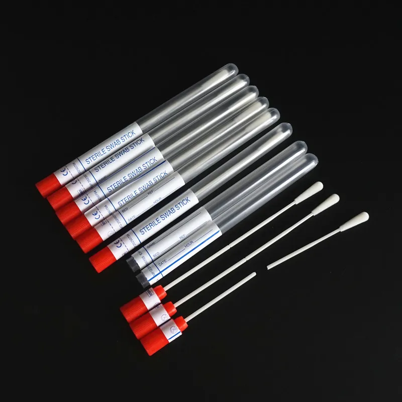 Sterile Flocked Nylon Throat Swab With 10ml Sampling tube