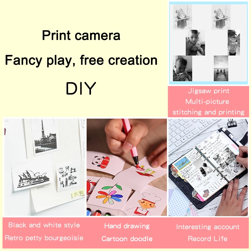 digital label printer instant print carton kids camera mini for kid children mini camera toy digital photo kids