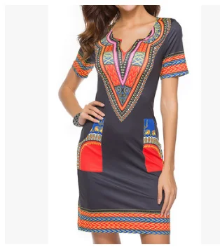 Modern short white african shirt dress dashiki dress