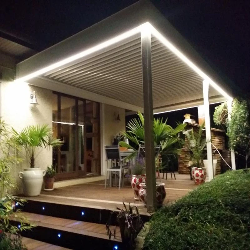 outdoor furniture luxury garden gazebo motorized aluminum automatic pergola