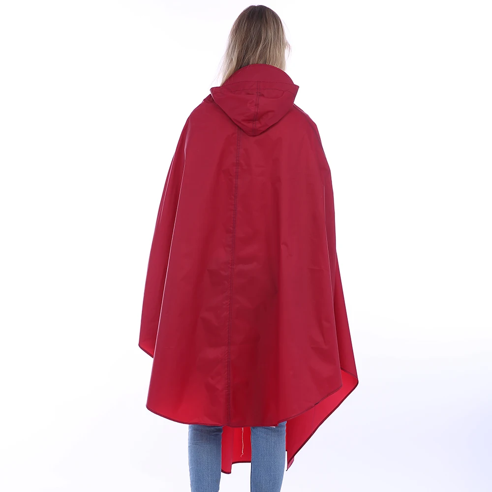 100% Motorcycle Bicycle Bike Polyester Unisex Cycling Rain Poncho Raincoat