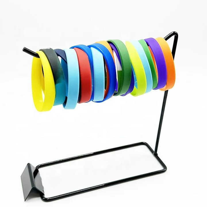 Promotional Custom Logo Design en Thin Rubber Silicone Bracelet Material Wrist Bands