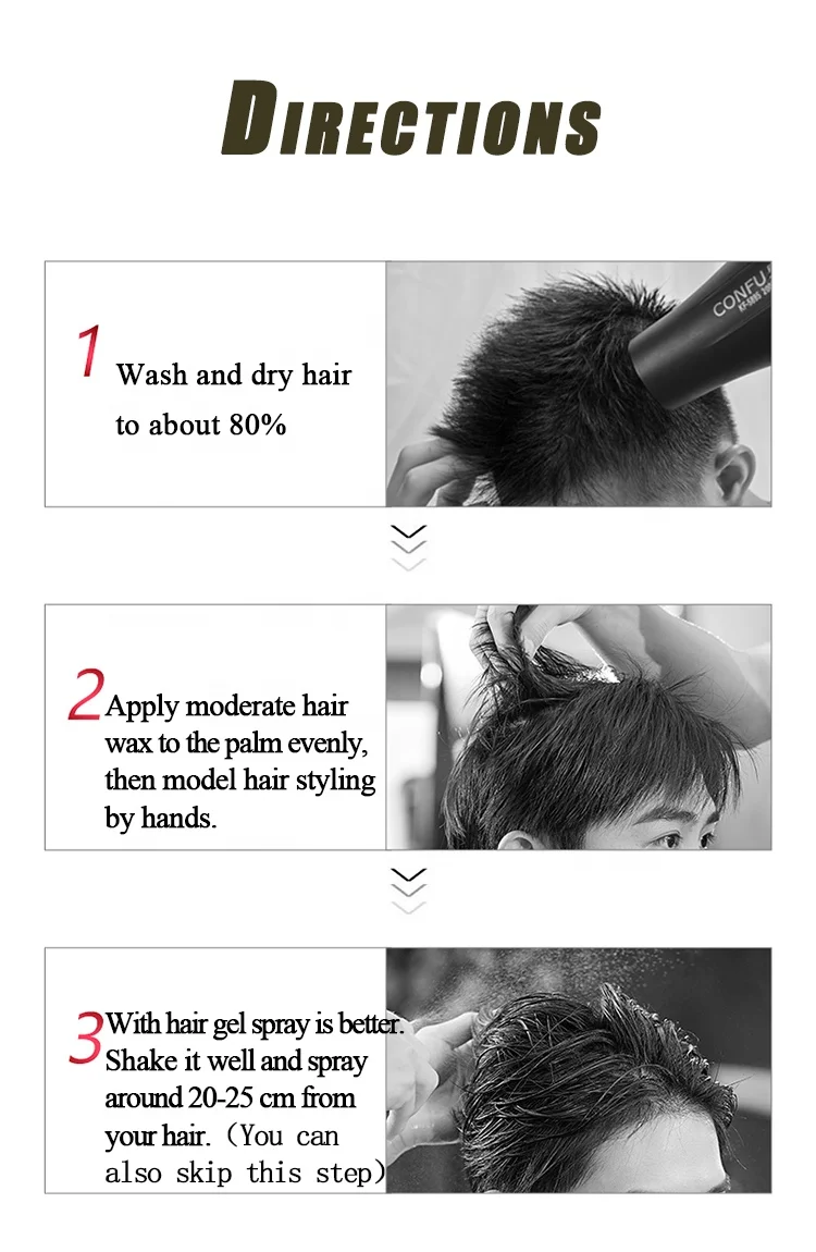 Sopropyl Palmitate Jojoba Seed Oil Kit Prickly Argan Kernel Hair Wax Gel Pomade