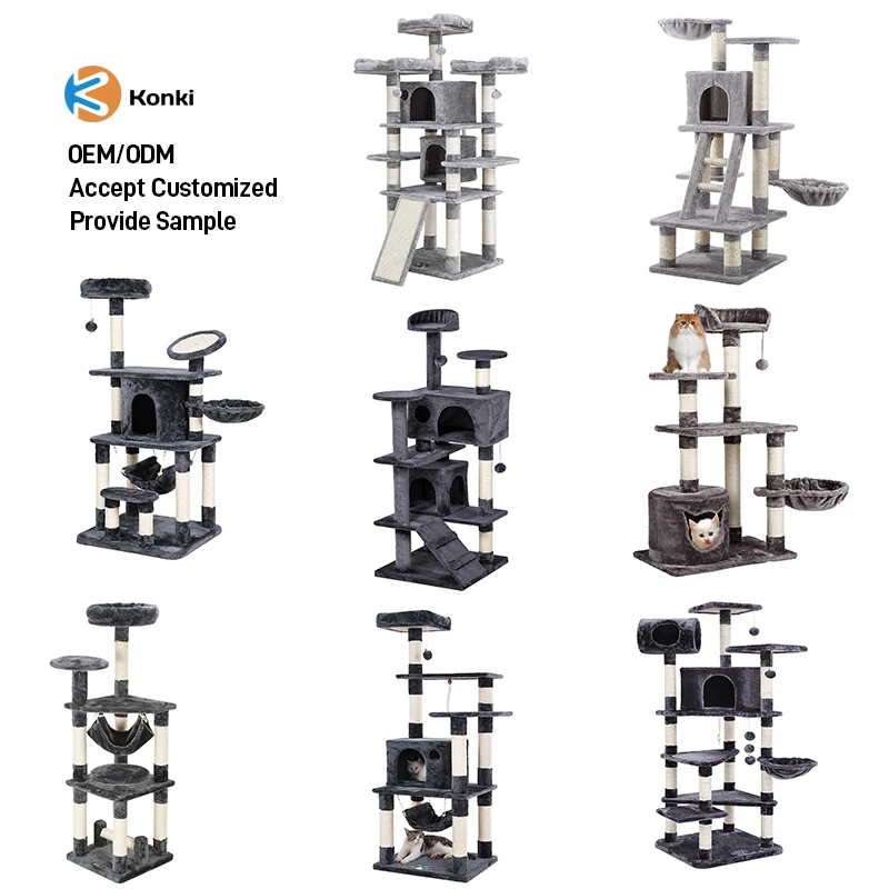 Manufacturer  maine coon cat tree Wholesale Fashion Design cat trees for large cats sisal plush large scratcher tower