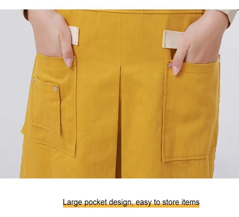 Hotel Uniform for Housekeeping Cleaning Workwear Heat Resistant Apron for Maid Waterproof Gardening Apron Uniform Chef