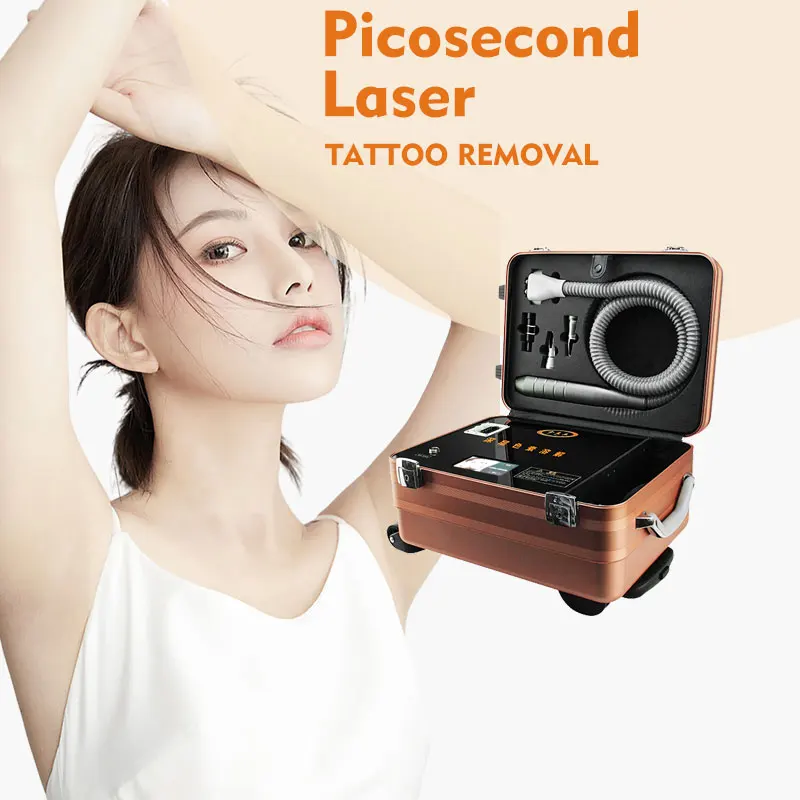 Portable 532/755/1064 Laser All Color Pigment Removal Q Switched Nd Yag Laser Picosecond Tattoo Removal Laser Machine