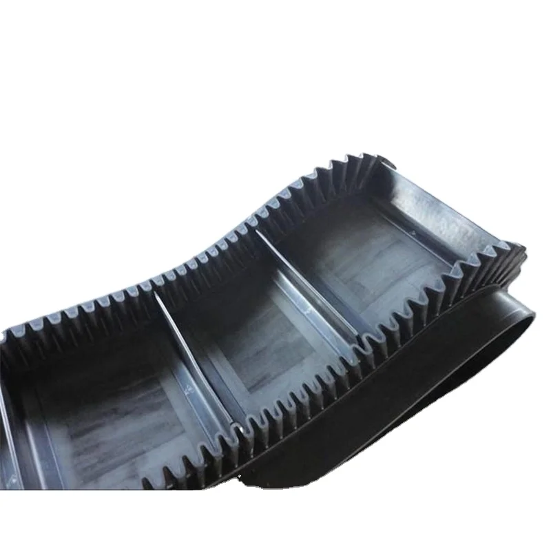 Anti Slip Side Wall Baffle Rubber Material Conveyor Belt Customized By Manufacturer