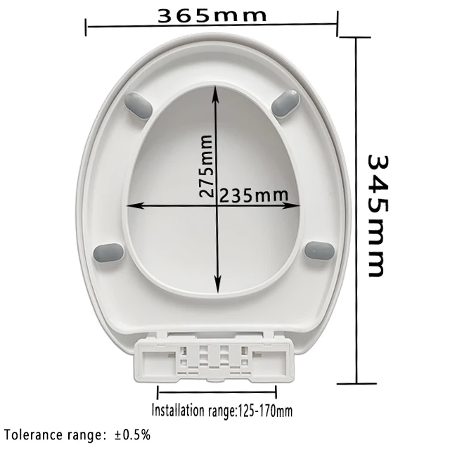 Круговое закрытое сиденье для унитаза, Лифт, переднее стандартное качество, новинка, утолщенное сиденье для унитаза с нагрузкой, белое