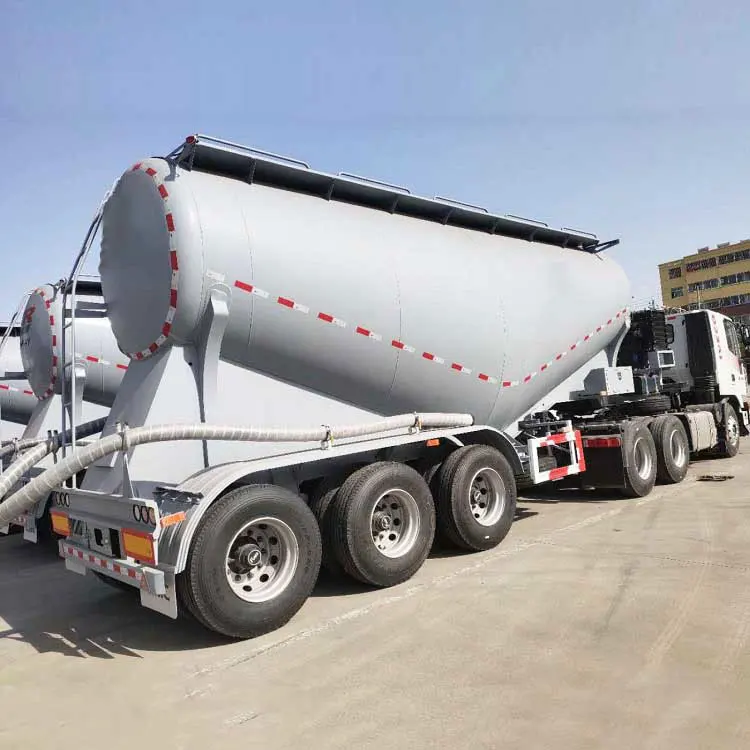 Dry Powder Silo Transport 30-70cbm Large Loading Capacity Lime Powder Tanker Trailers For Sale
