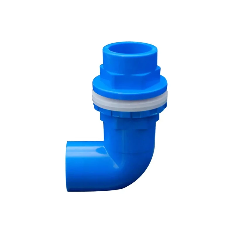 90 Degree PVC Bulkhead Connector For 20mm 25mm 32mm Pipes Aquarium Plumbing Elbow Fitting For Fish Tank Drainage
