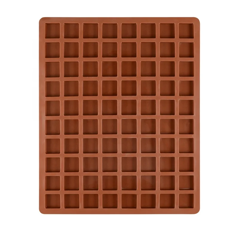 Ready Online 80 Cavities Square Silicon Mini Cake DIY Molds for Chocolate Making Cake Tools Silicone Molds for Cake Decoration