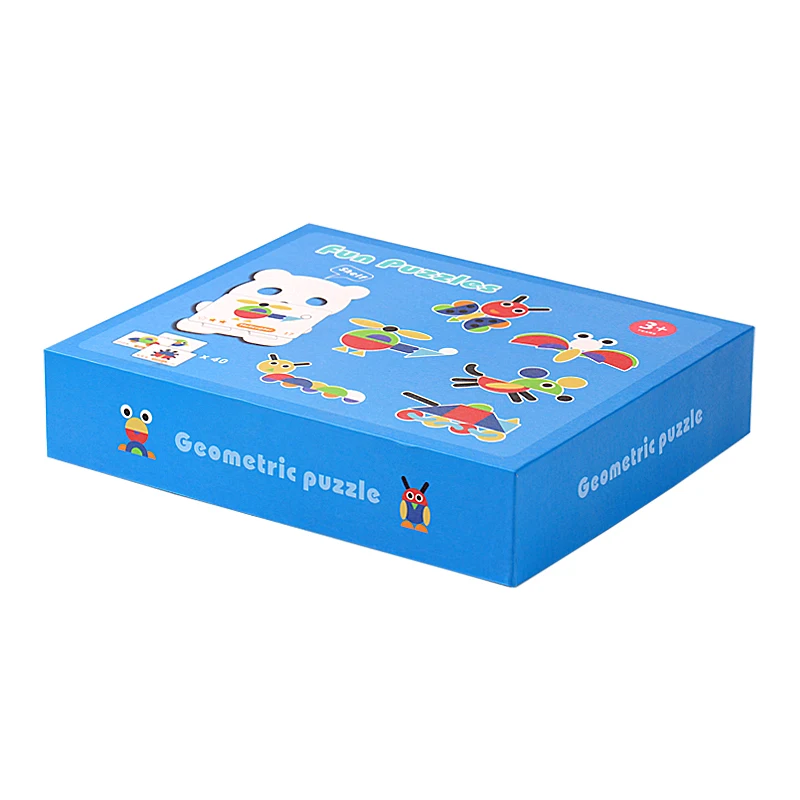 2021 new trending Wooden Montesorri Jigsaw Tangram Puzzles manufactory direct sale colourful puzzle toy