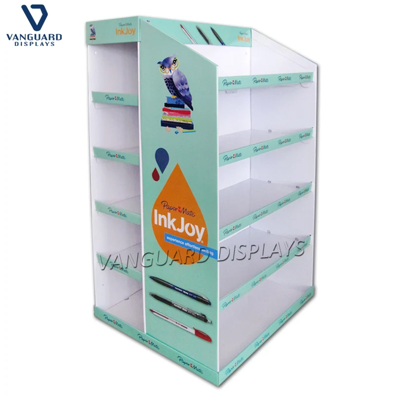 
Custom Toys Shop Floor Standing Cardboard Paper Quarter Pallet, Advertising Display Stand Shelf 