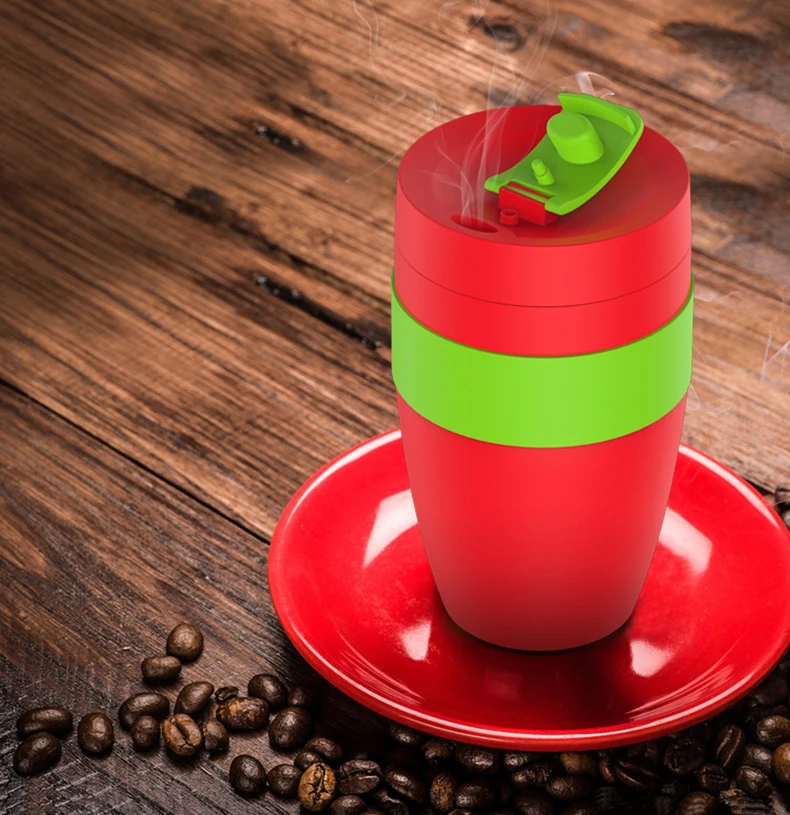 Free Sample Wholesale Leak Proof BPA Free 500ml 17oz Wide Mouth Coffee Mug With Lid