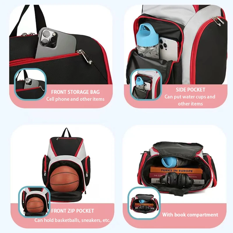 Баскетбольный рюкзак с логотипом на заказ, мужская спортивная сумка для спортзала, молодежная сумка для футбола, вместительный рюкзак