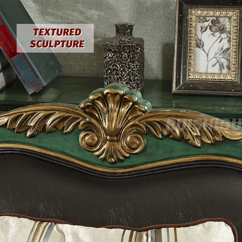 OE-FASHION Custom American Design Antique Furniture Sectional Living Room Sofas Sets Home Hotel Villa Apartment Made Wood Fabric