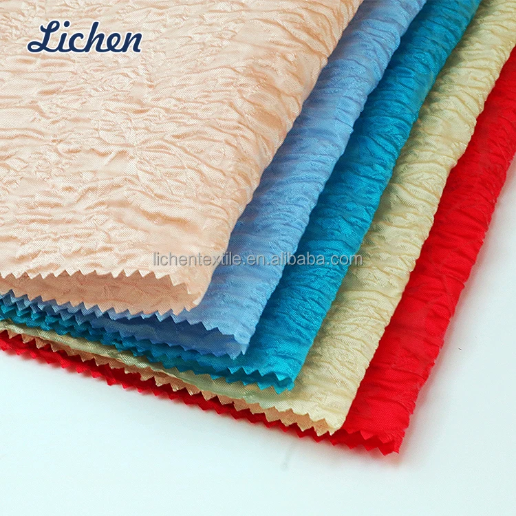 Яркая плиссированная ткань с растительным дизайном, 80% полиэстер, 20% нейлон, жаккардовая ткань для одежды