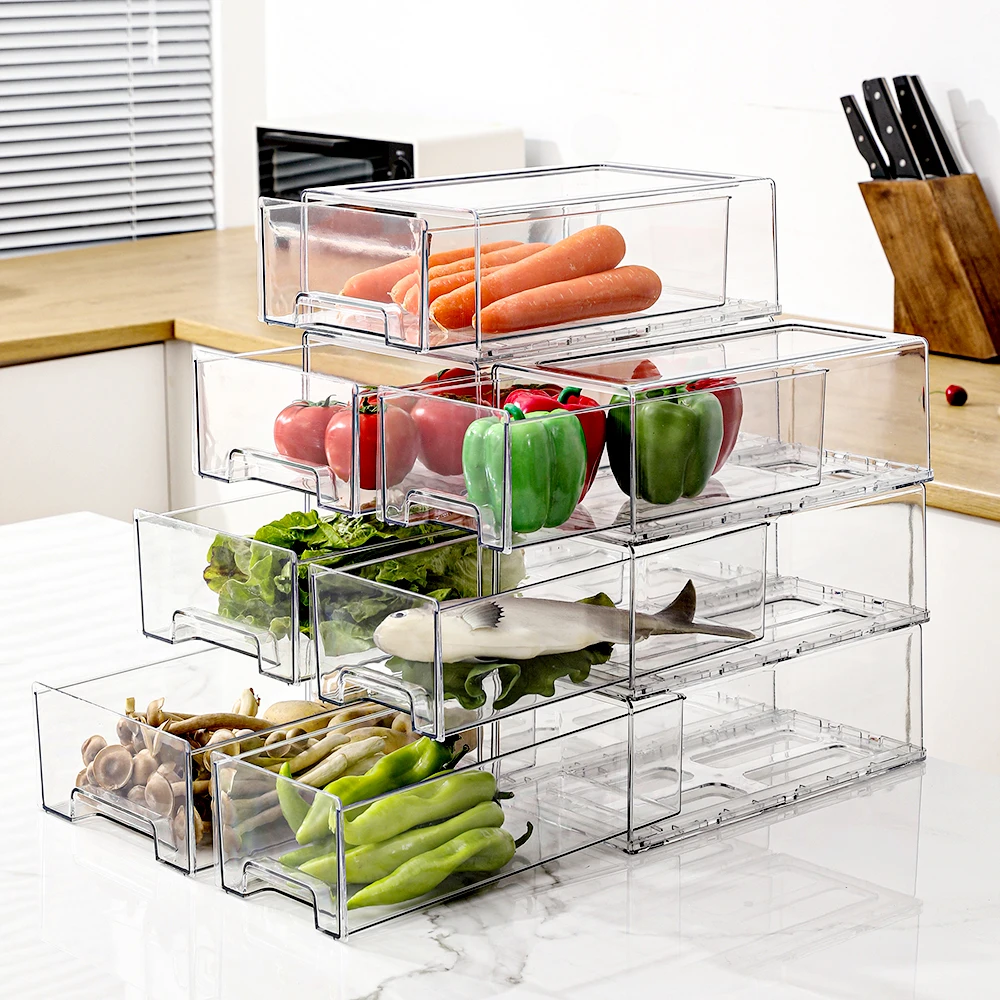 Chenyi Fruits, Vegetables and Fish Anti-odor Classification Storage Box Kitchen Freshness Preservation Drawer Storage Box
