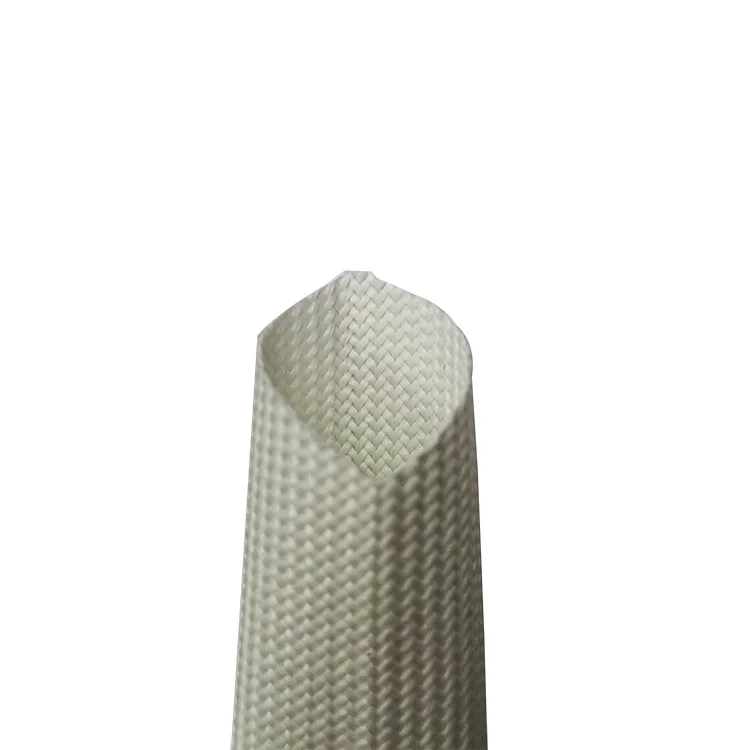 High Heat Resistance Glass Fiber Sleeving ROHS Electrical Silicone Rubber Coating Flexible Braided Fiberglass Insulation Sleeve
