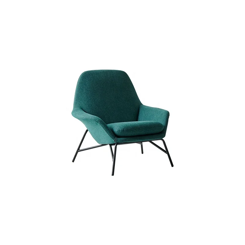 Chinese foshan oem modern velvet fabric metal leg leisure accent arm chair