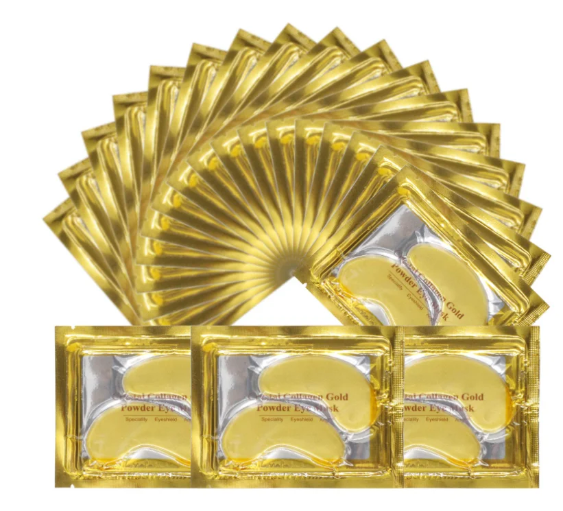 24k Gold Crystal Collagen Eye Mask Patches Anti Aging/Dark Circles/Puffiness Moisturizing Eye Patch Gel Eye Pads