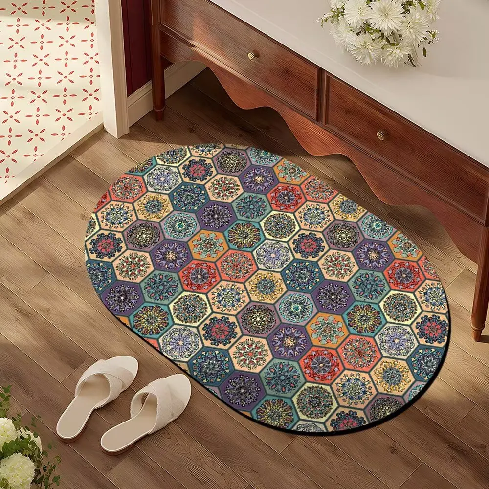 American style bathroom floor mat water absorbing anti slip dirt resistant wear-resistant foot mat toilet door carpet