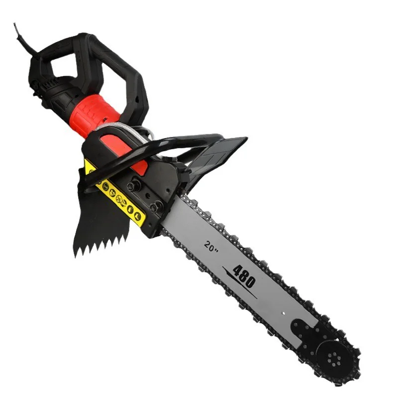 Electric Saw Concrete 34/47cm Brushless Chainsaw Machine Diamond Chain Wet Cutting Cement Chainsaw