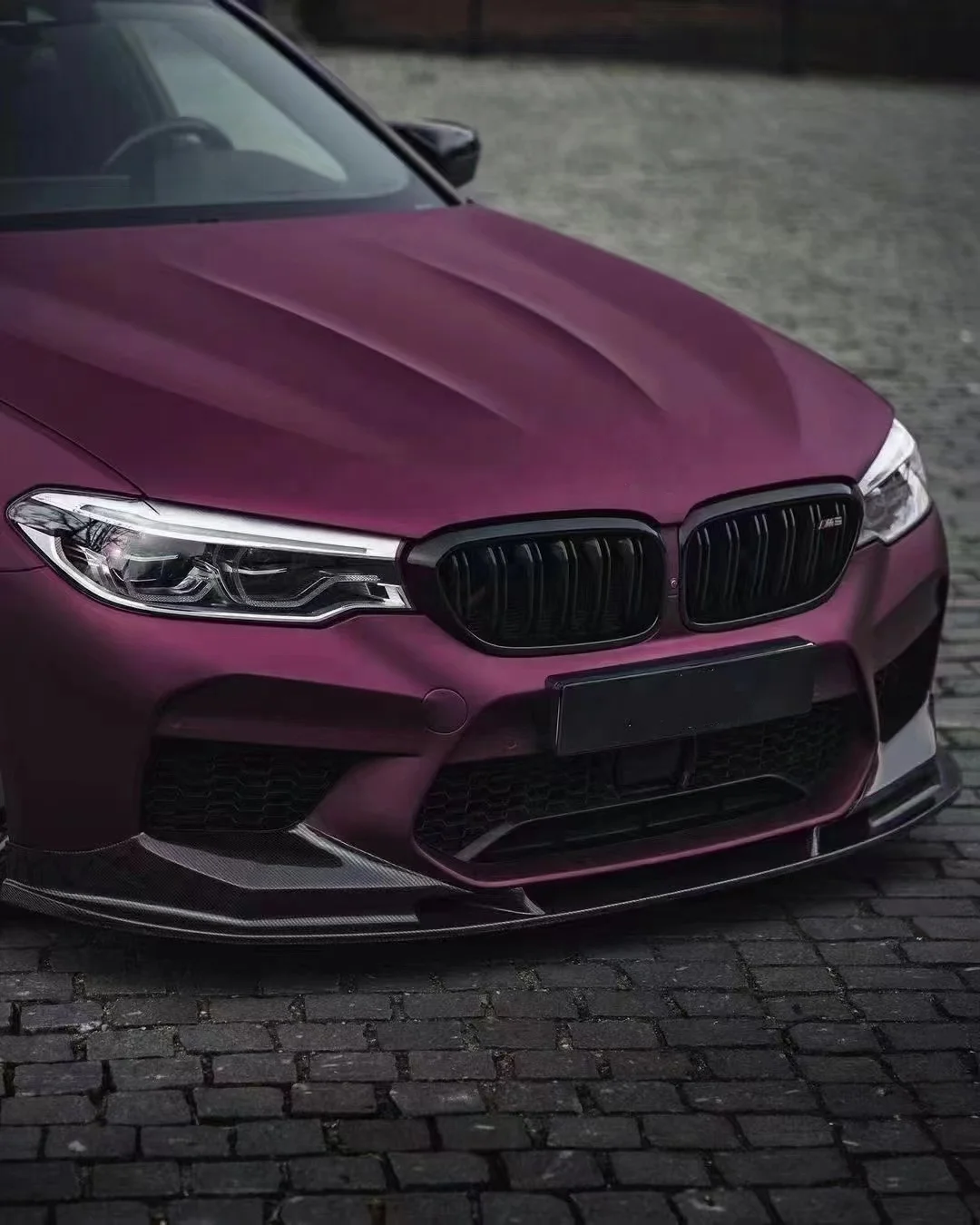 3D стиль углеродное волокно передняя губа сплиттер для BMW F90 M5 передний бампер 2018