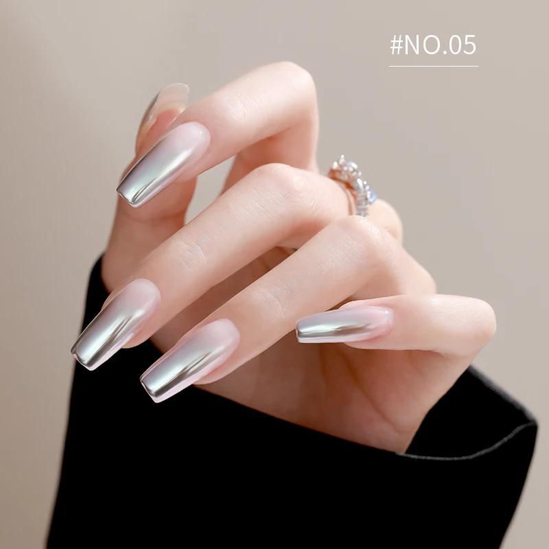 Wholesale 6 Colors Aurora Nail Glitter Powders Pearl Shimmer Nail Art Mirror Effect Pigment Powder Nail Chrome