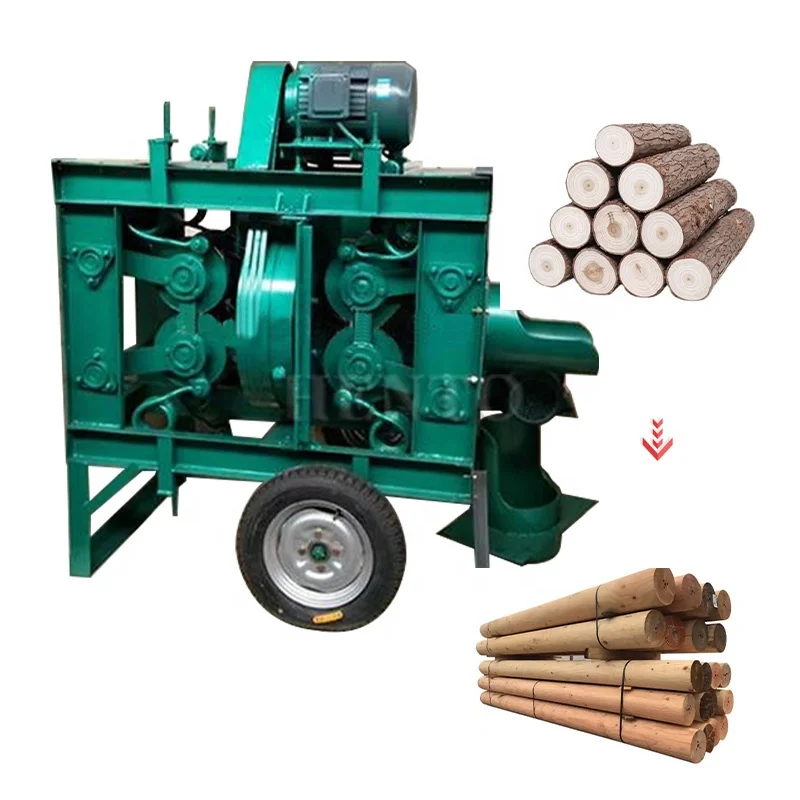 High Automation Machine Forestry Equipment Log Bark Peeler / Log Debarker / Willow Debarking Machine