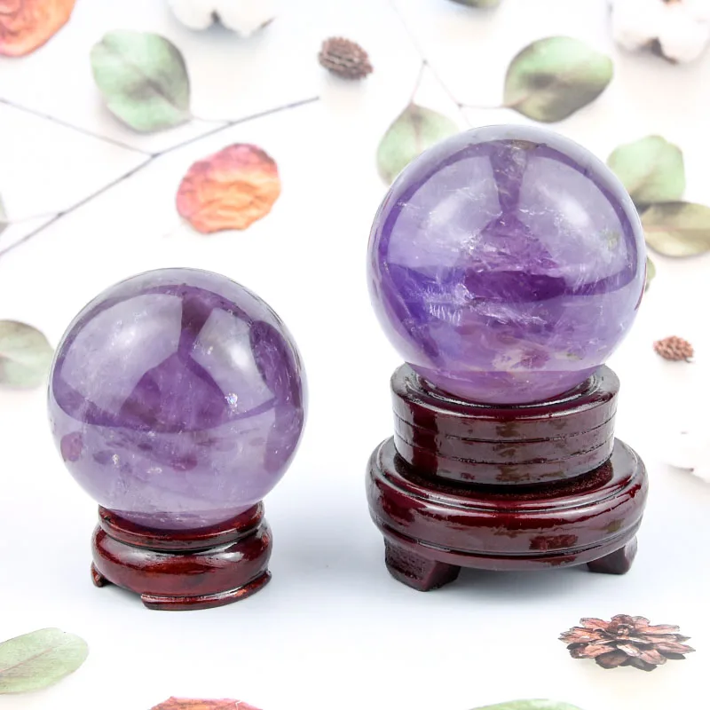 
Besting Selling Natural Crystal Sphere Amethyst Balls For Decoration 