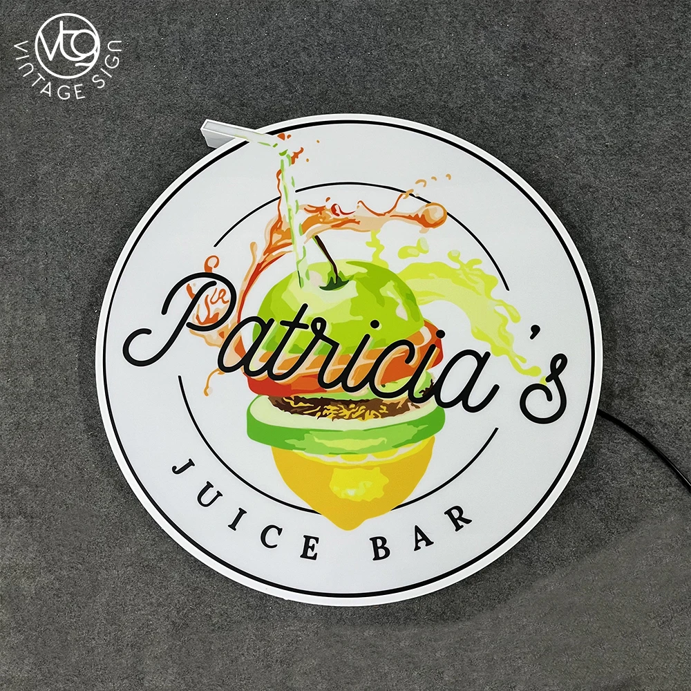 Outdoor Shop Sign Acrylic Led Photography Sided Double Face Custom Logo Light Box Customized Round Lightbox With High Quality