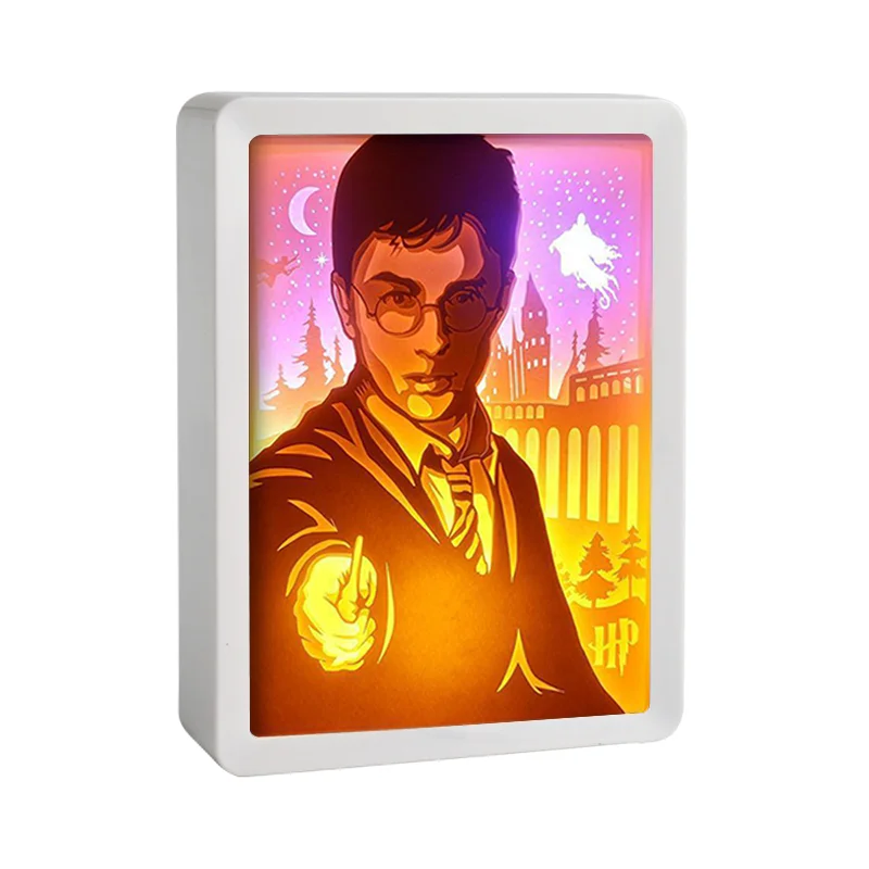 Hary Potter Wizarding School Led Paper Light Paper Cut Night Light Lamp 3D Paper Light Box Shadow Box