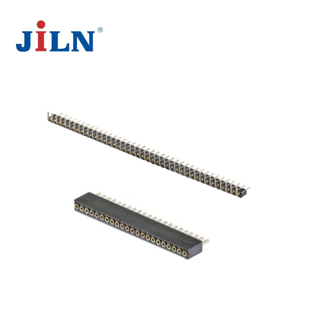 JiLN round pin header connector dual single double row female header 1.778mm pitch connector