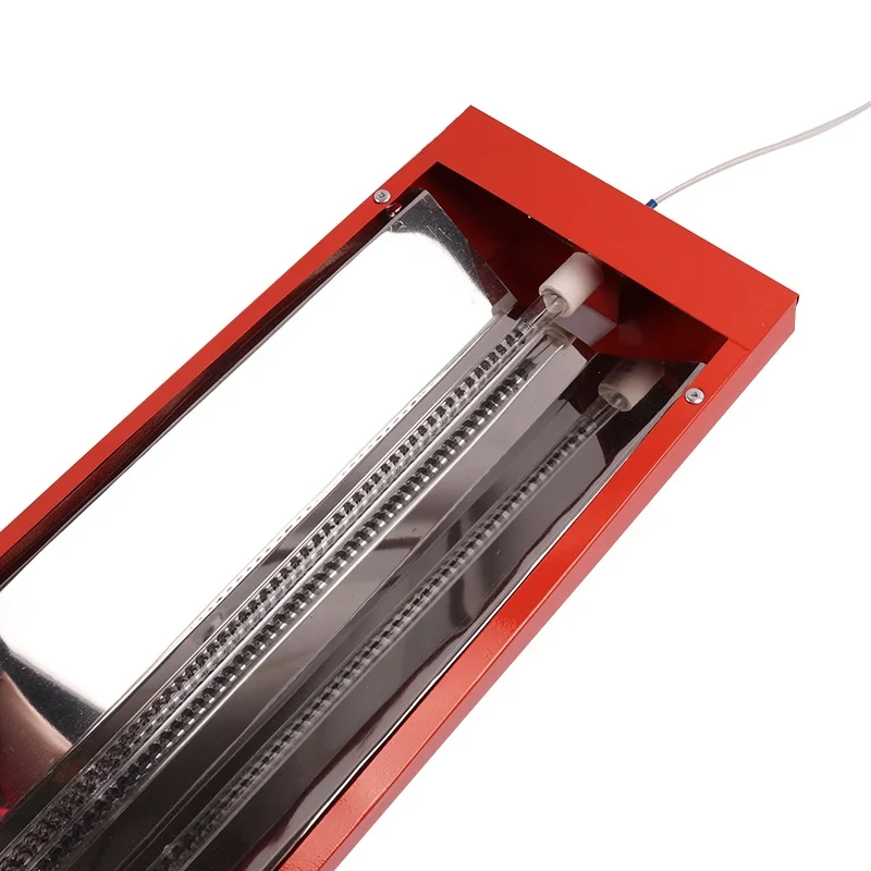 1KW  220V  600MM quartz tube carbon fiber heating lamp heating lamps with Aluminum reflective fixture