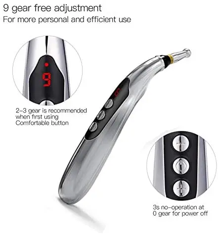 Electronic Acupuncture Pen, USB Rechargeable Pain Relief Electric Meridians Energy Pen Massager Pen Pain Relief Massage