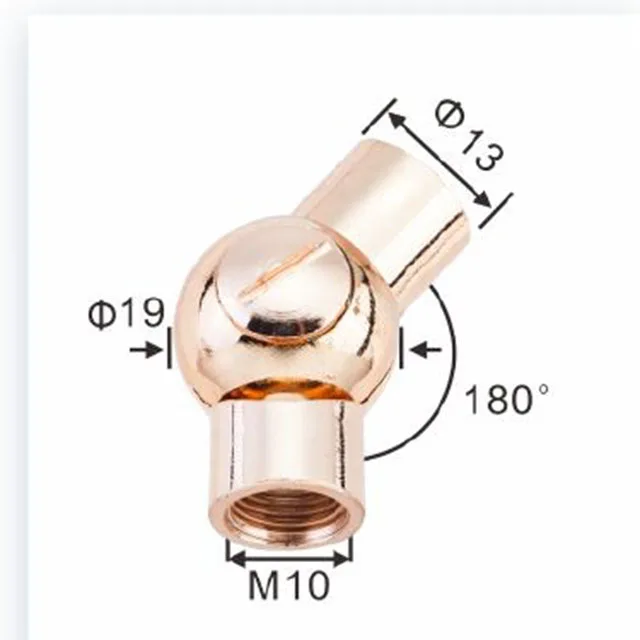 Factory Price Brass Adjustable Lamp Swivel Rotary Swivel Joint Lamp Swivel Ball Joint Metal Swivel Joint Use For Lamp